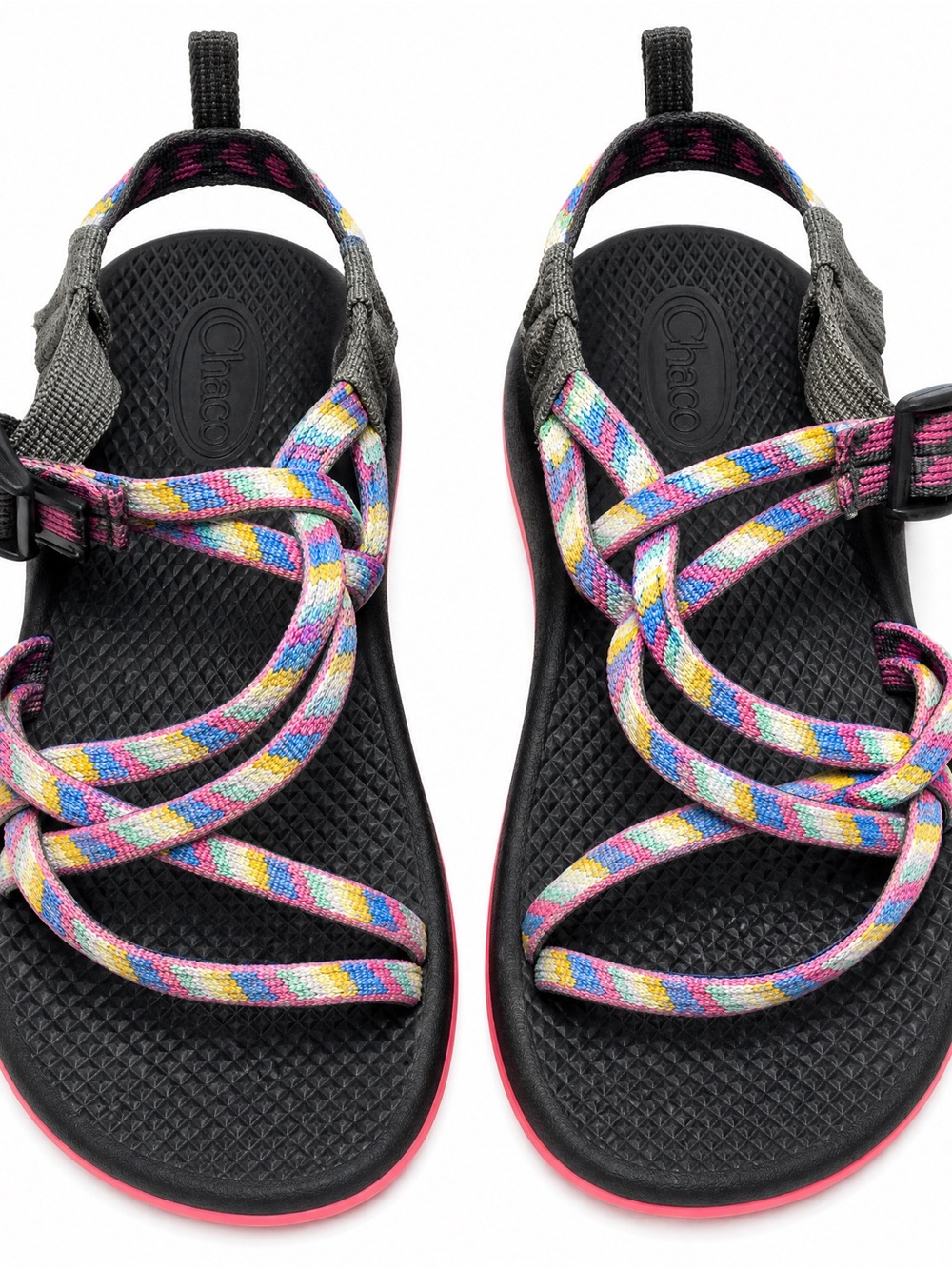 Chaco ZX/1 EcoTread Kids Sandals Fletched Pink Multicolor Size 5 Outdoor Hiking